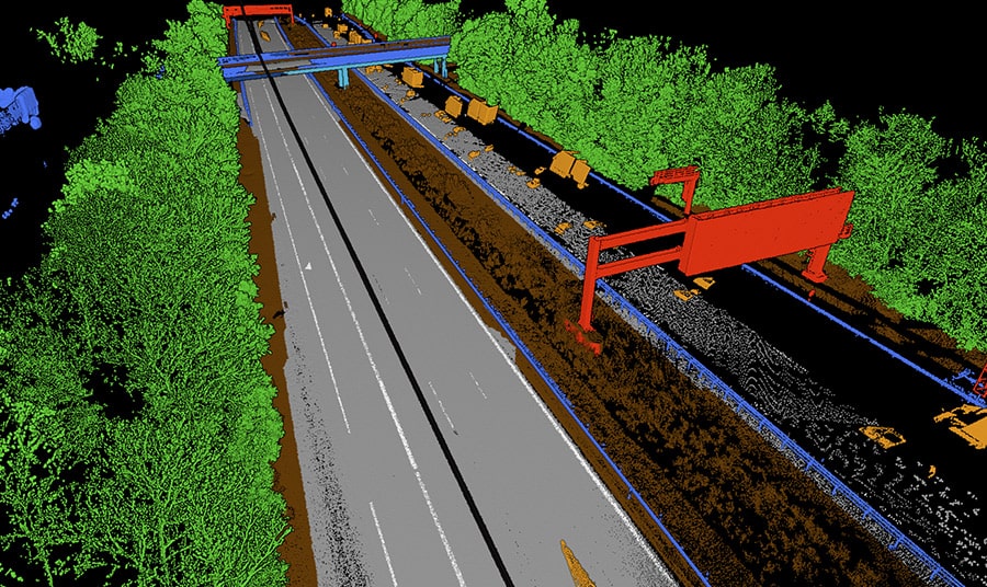 The Automated Labeling Of Point Clouds From Highway Scans