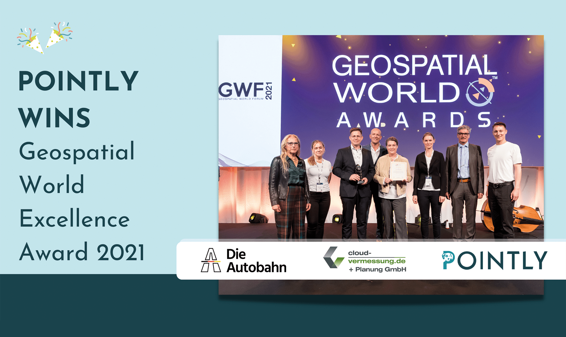 Geospatial World Award Winner 2021 - The involved Team-Members of Pointly