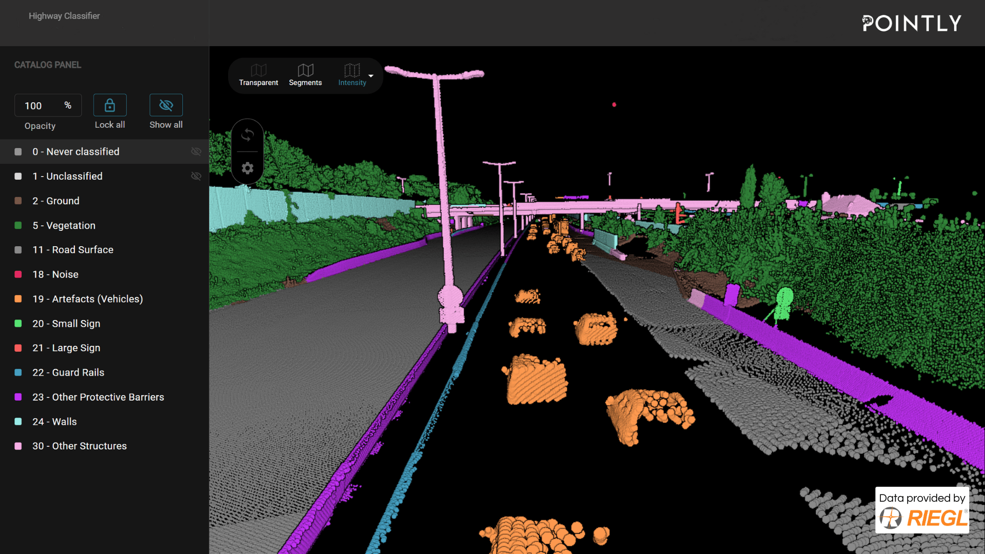 Software Screenshot shows 3d rendered objects like cars and roadsigns